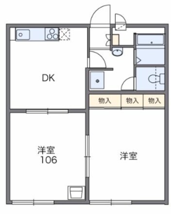レオパレスパーシモン 辻子の物件間取画像